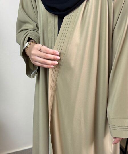 Olive Mist Abaya Set