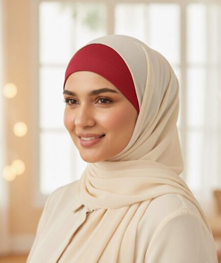 Reddish Pink Tube Hijab Cap