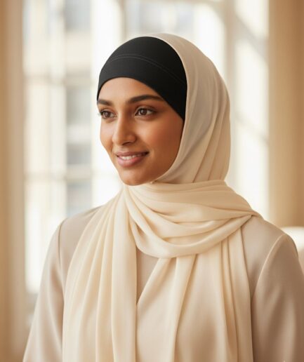 Classic Black Tube Hijab Cap