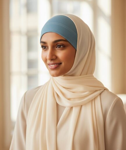 Dusty Teal Tube Hijab Cap