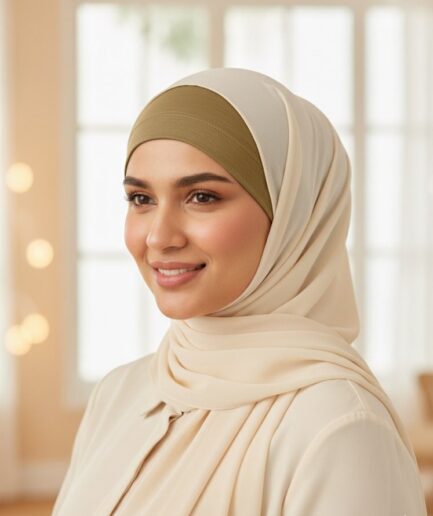 Olive Mustard Tube Hijab Cap