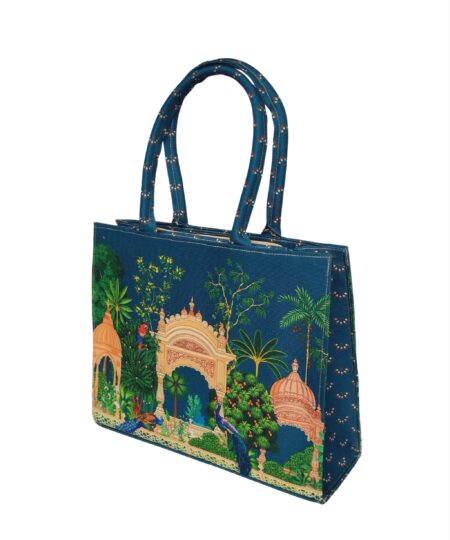 The Peacock Garden Canvas Tote