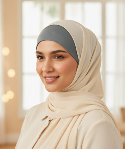 Slate Gray Tube Hijab Cap