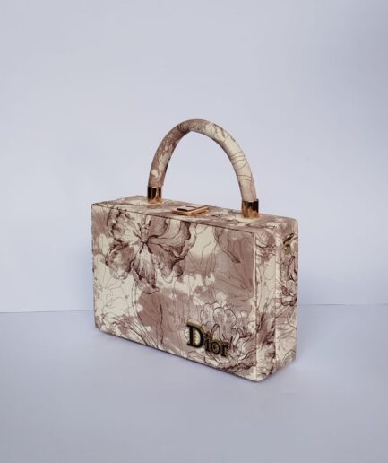 The Tan Floral Clutch