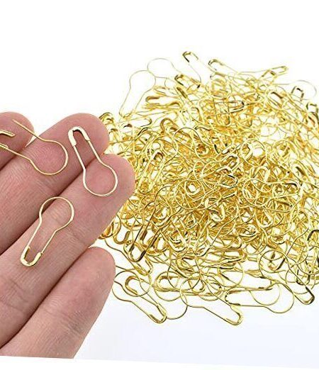 Golden, Black & Silver Bulb Safety Pins