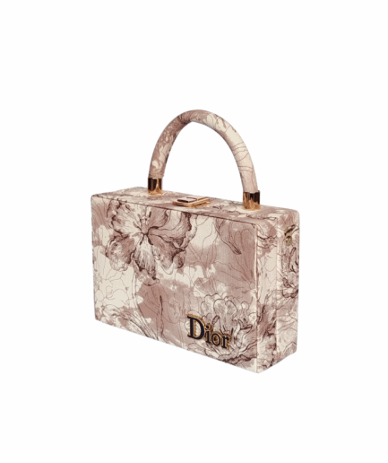 The Tan Floral Clutch