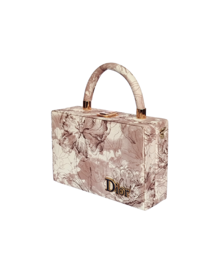The Tan Floral Clutch