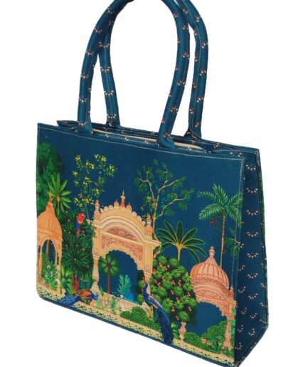 The Peacock Garden Canvas Tote