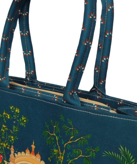 The Peacock Garden Canvas Tote
