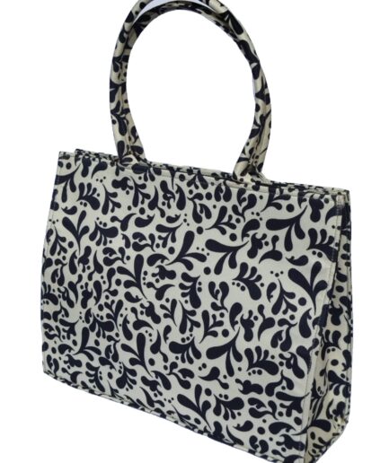The Black & White Botanical Tote