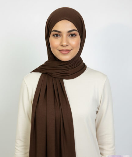 The Luxurious Deep Chocolate Brown Jersey Hijab