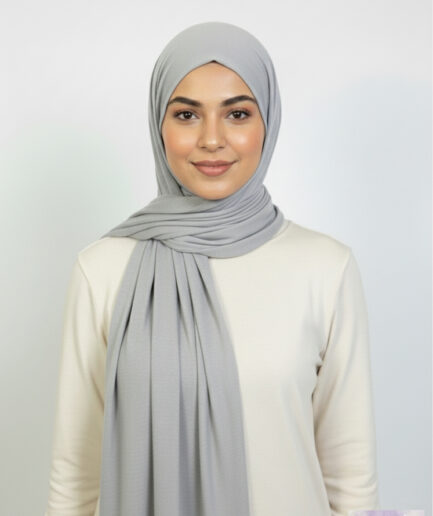 The Luxurious Light Heather Gray Jersey Hijab