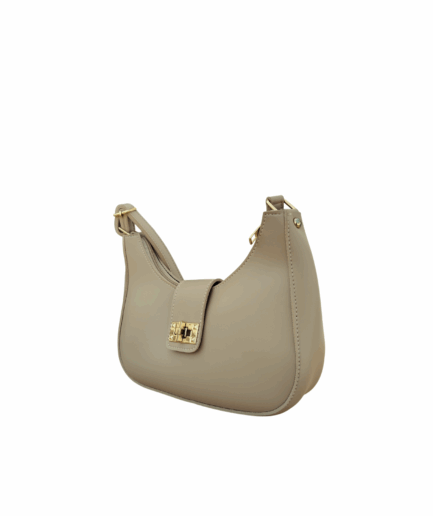 The Muted Khaki Half Moon Bag