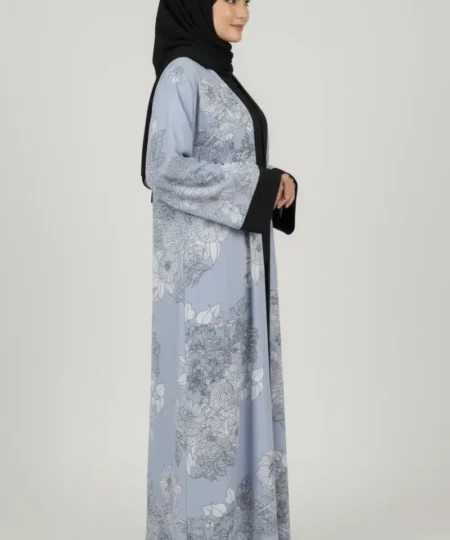 Floral Mist Abaya Set