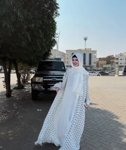Polka Dot Elegance Abaya Set