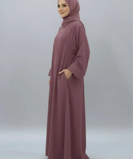 Dusty Rose Front Closed Abaya