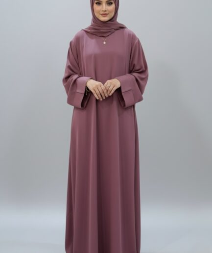 Dusty Rose Front Closed Abaya