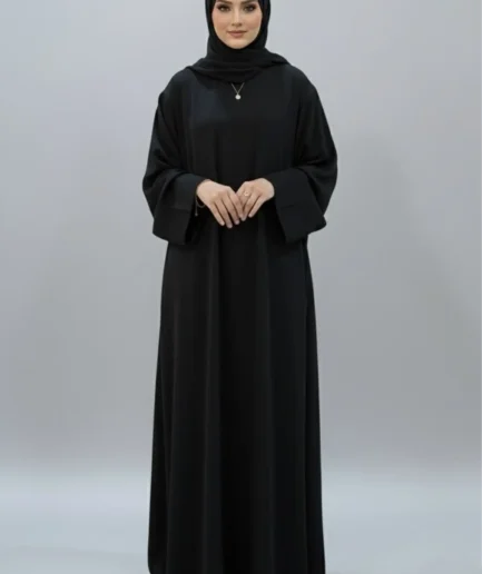 Black Front Closed Abaya