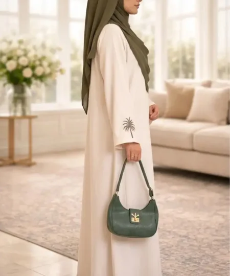 Desert Palm 3-Piece Embroidered Abaya Set