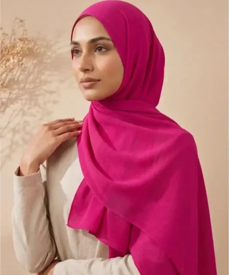 Premium Double Georgette Scarves – Elegant Lightweight Hijab (72x28 inches)