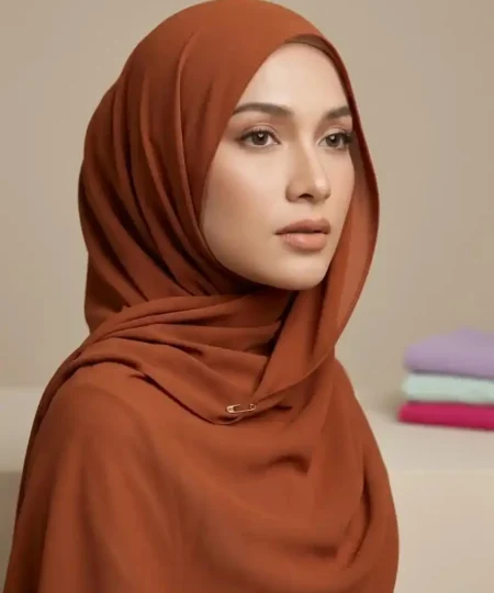 Premium Double Georgette Scarves – Elegant Lightweight Hijab (72x28 inches)