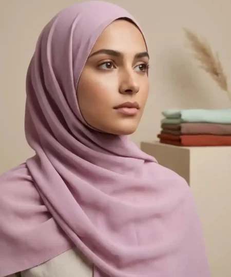 Premium Double Georgette Scarves – Elegant Lightweight Hijab (72x28 inches)