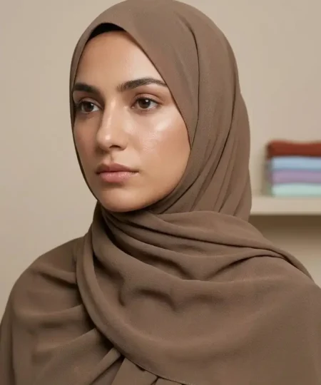 Premium Double Georgette Scarves – Elegant Lightweight Hijab (72x28 inches)